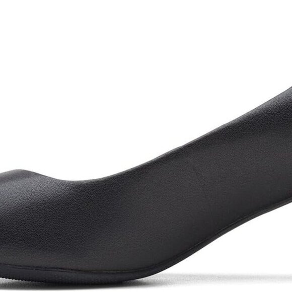 Women’s Leather Step Pump Size 10 Wide Black Rubber Sole Casual Dress Shoe - Picture 6 of 8